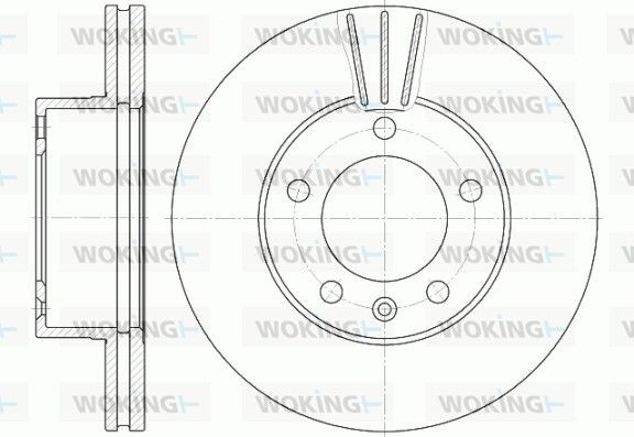 WOKING D6643.10: Piduriketas Esisild, Ø: 305mm, õhutusega, Ø: 305mm