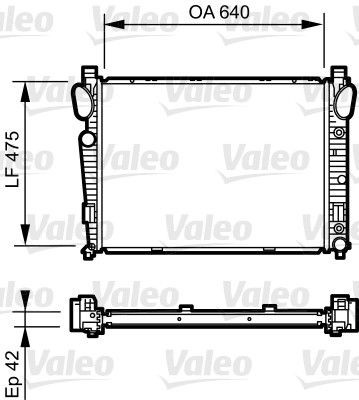 VALEO 735230: Radiateur du moteur Aluminium, sans thermostat de liquide de refroidissement