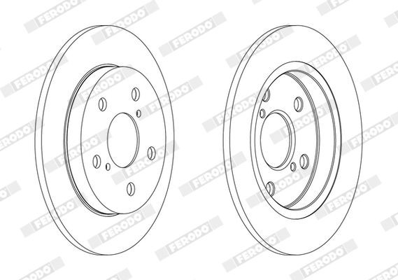 FERODO DDF1788C: Piduriketas Ø: 259mm, täis, Ø: 259mm, kaetud, ilma kruvideta PREMIER