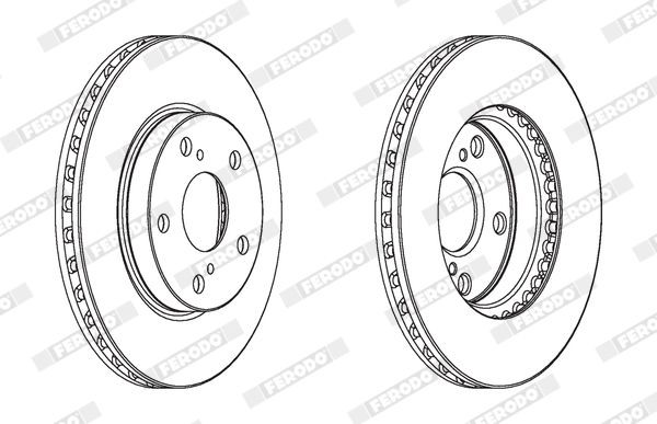 FERODO DDF1789C: Piduriketas Ø: 275mm, õhutusega, Ø: 275mm, kaetud, ilma kruvideta PREMIER