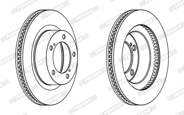 FERODO DDF1798C-1: Piduriketas Ø: 340mm, õhutusega, Ø: 340mm, ilma lisavarustuseta, ilma kruvideta PREMIER