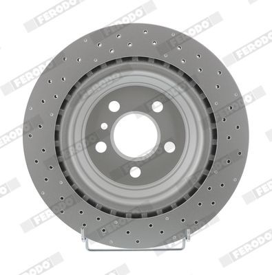 FERODO DDF2205C: Brzdový kotouč R: 330mm, děrováno / vnitřně větráno, R: 330mm, nátěr, se šrouby PREMIER