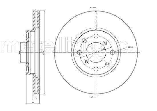 TRUSTING DF1062: Disco de freno Ø: 252,0mm, ventilado, Ø: 252,0mm, barnizado