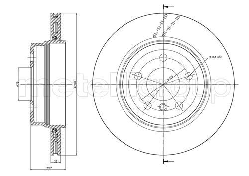 TRUSTING DF1078: Δισκόπλακα Ø: 320,0mm, αεριζόμενο, Ø: 320,0mm, βαμμένο