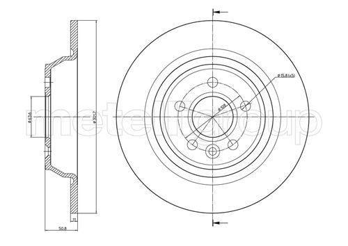 TRUSTING DF1101: Disco freno Ø: 302,0mm, pieno, Ø: 302,0mm, verniciato