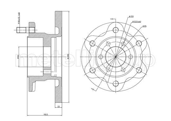TRUSTING DF1332: Disque de frein Ø: 290,0mm, plein, Ø: 290,0mm
