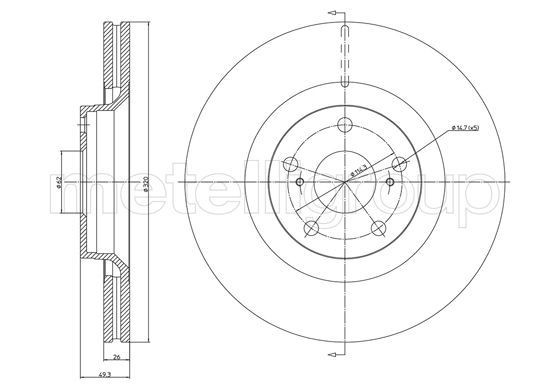 TRUSTING DF1390: Disco freno Ø: 320,0mm, ventilato, Ø: 320,0mm, verniciato