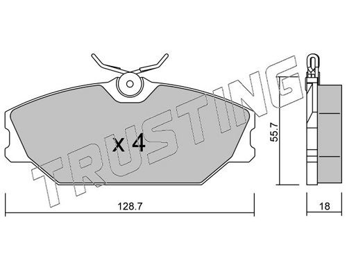 TRUSTING DF1533: Piduriketas Ø: 321,0mm, õhutusega, Ø: 321,0mm, värvitud