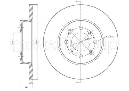 TRUSTING DF157: Piduriketas Ø: 262,0mm, täis, Ø: 262,0mm