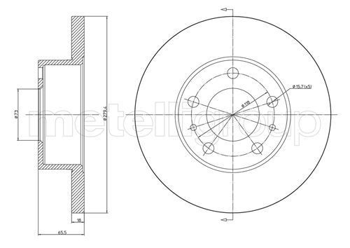 TRUSTING DF186: Piduriketas Ø: 281,0mm, täis, Ø: 281,0mm