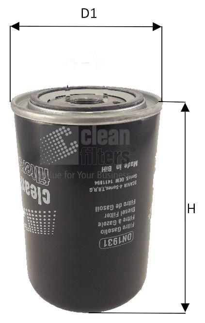 CLEAN FILTER DN1931: Kütusefilter