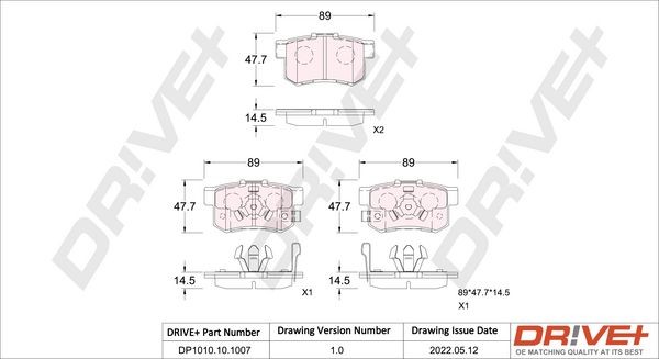 Dr!ve+ DP1010.10.1007: Piduriklotsid