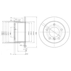 Dr!ve+ DP1010.11.0143: Piduriketas Tagasild, Ø: 258mm, täis, Ø: 258mm