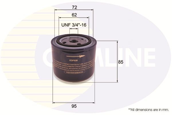 COMLINE EOF028: Öljynsuodatin