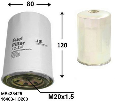 JS ASAKASHI FC326J: Kütusefilter
