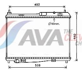 AVA COOLING SYSTEMS FD2620: Radiatorius, variklio aušinimas ** CLEVER FIT ** be išsiplėtimo bakelio