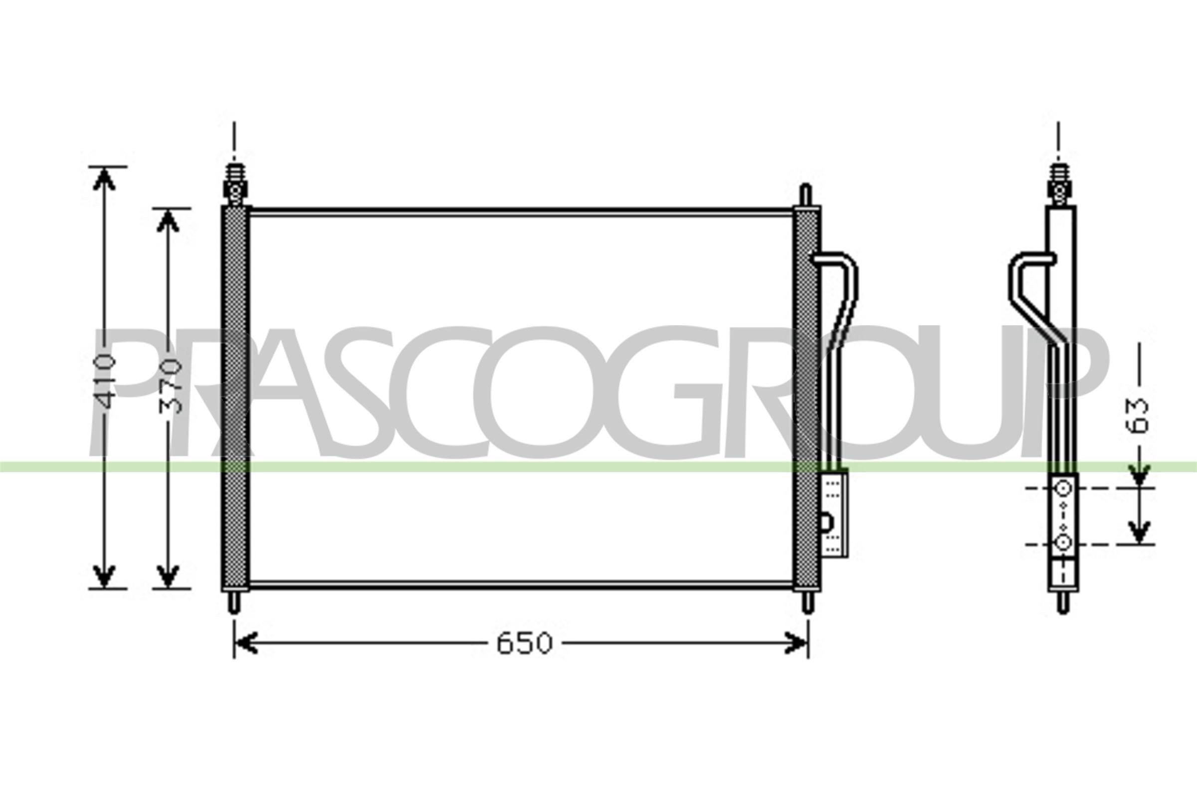 PRASCO FD420C001: Kondensator, klimaanlegg AQ