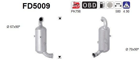 AS FD5009: Partikelfilter (DPF)