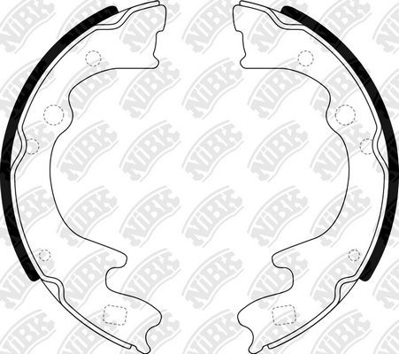 NiBK FN3350: Piduriklotside komplekt Tagasild, 220mm