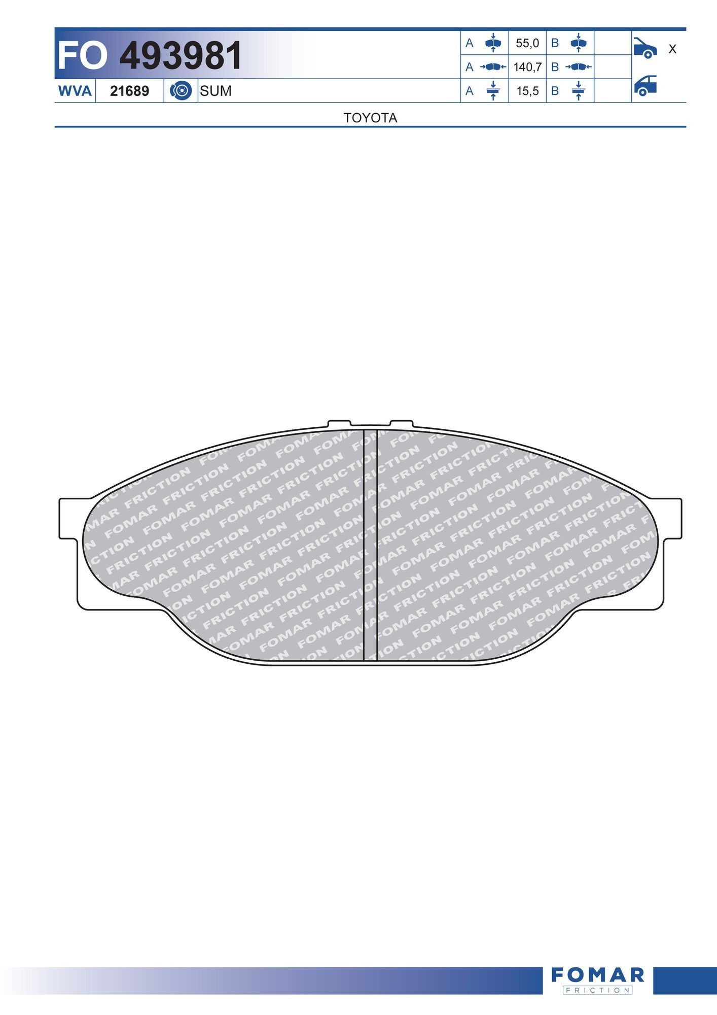 FOMAR Friction FO 493981: Remblokken
