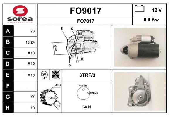 SNRA FO9017: Starter 0,9kW