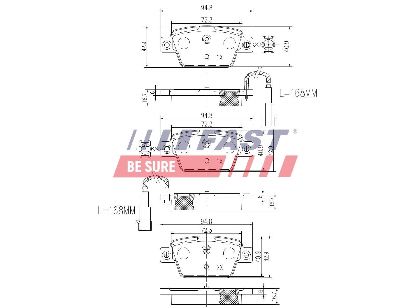 FAST FT29091: Piduriklotsid Esisild