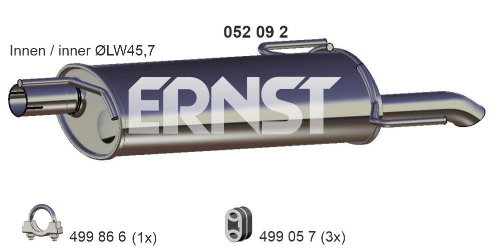 ERNST 052092: Lõppsummuti 760mm