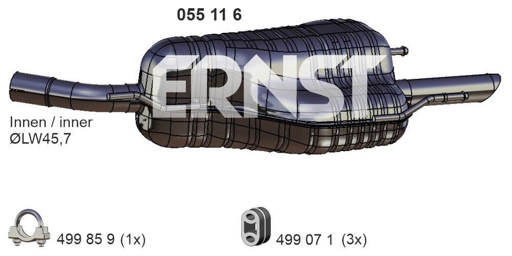 ERNST 055116: Lõppsummuti 850mm