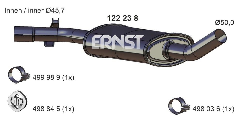 ERNST 122238: Kesksummuti 600mm