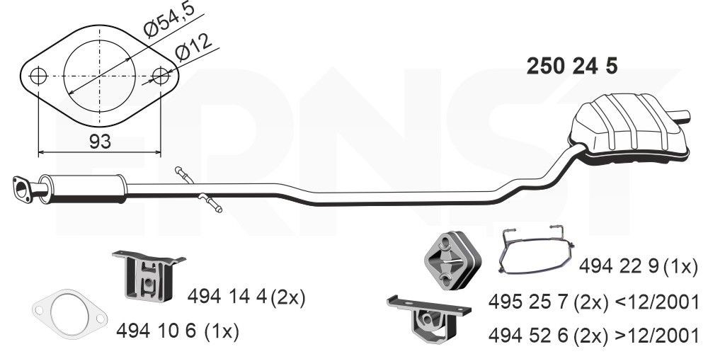 ERNST 250245: Lõppsummuti 2280mm