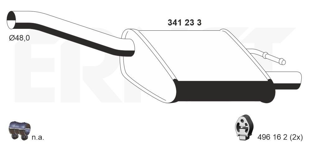ERNST 341233: Lõppsummuti 600mm