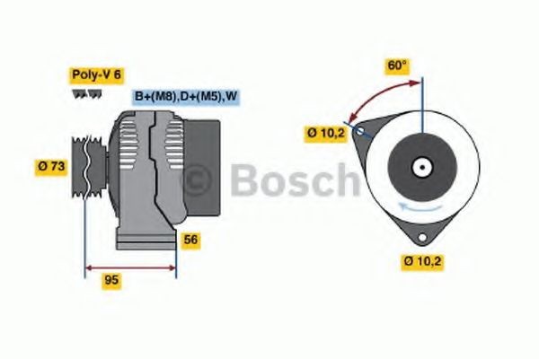 BOSCH 0 123 520 030: Laturi 150A