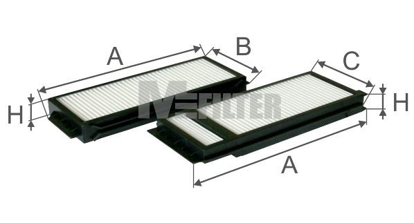 MFILTER K 9009-2: Filtru, aer habitaclu Filtru polen