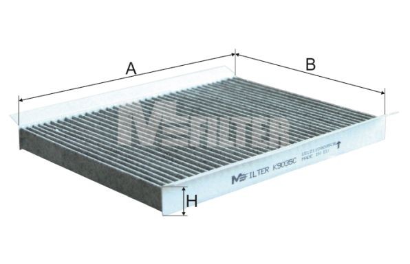 MFILTER K 9035C: Filter, salongiõhk Aktiivsöefilter, Tolmufilter