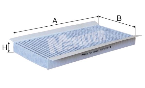 MFILTER K 948C: Filter, salongiõhk Aktiivsöefilter, Tolmufilter