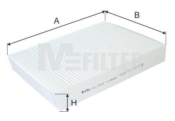 MFILTER K 968: Filtru, aer habitaclu Filtru polen