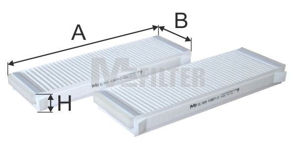 MFILTER K 987-2: Filtru, aer habitaclu Filtru polen