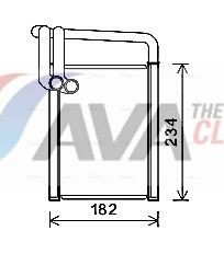 AVA COOLING SYSTEMS KAA6259: Schimbator caldura, incalzire habitaclu ** CLEVER FIT ** cu conducta