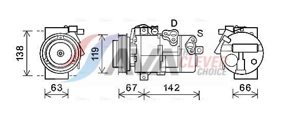AVA COOLING SYSTEMS KAK216: Kompresor klimatizácie
