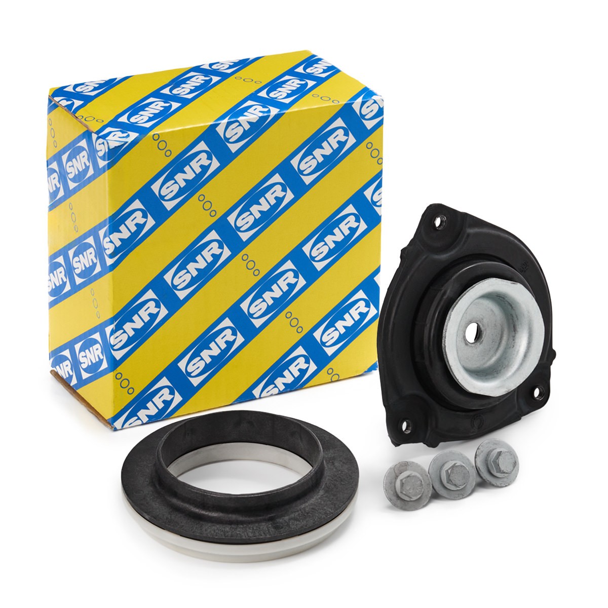 SNR KB668.26: Set reparatie, rulment sarcina amortizor cu bucsa de cauciuc, cu set suruburi