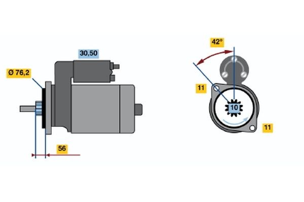BOSCH 0 986 015 470: Štartér 1,7kW