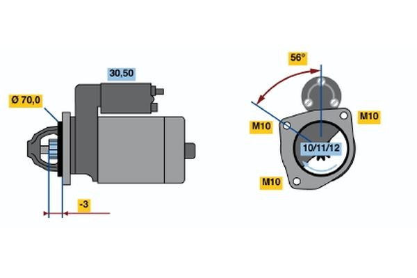 BOSCH 0 986 016 141: Käynnistysmoottori 2,2kW
