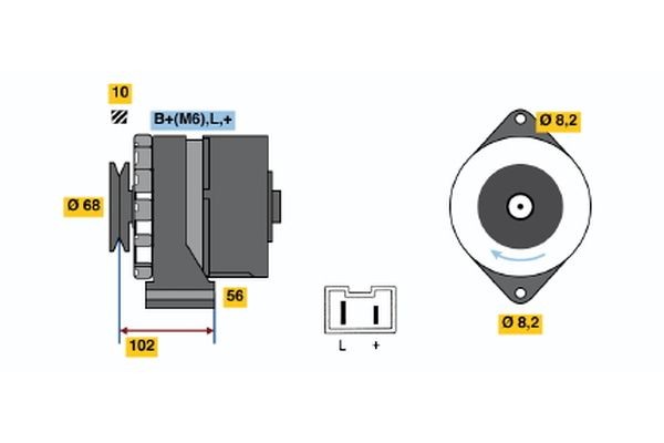 BOSCH 0 986 033 990: Laturi 60A
