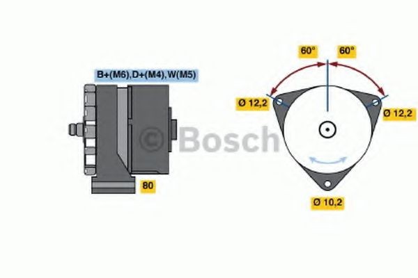 BOSCH 0 986 034 260: Alternator 55A