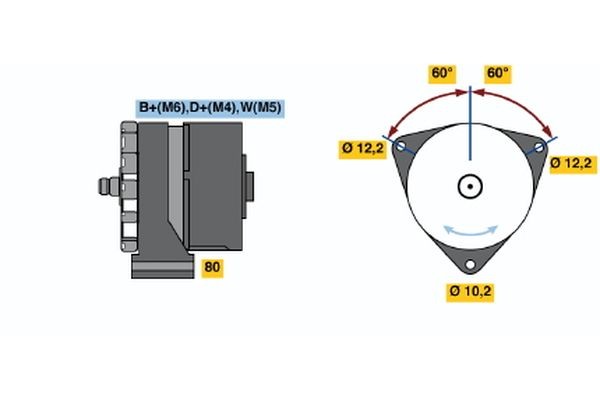 BOSCH 0 986 034 270: Alternator 30A