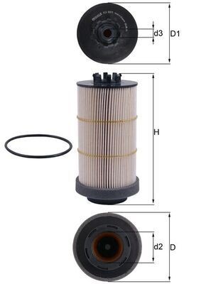 MAHLE ORIGINAL KX 80/1D: Filtru combustibil