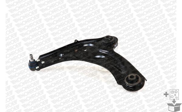 MONROE L25552: Brat, suspensie roata cu articulatie de sarcina/ghidare, cu bucsa de cauciuc