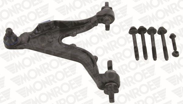 MONROE L27532: Brat, suspensie roata cu articulatie de sarcina/ghidare, cu bucsa de cauciuc