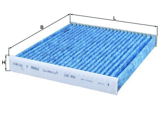 KNECHT LAO 859: Filtru, aer habitaclu Filtru carbon activ, cu efect antialergic, cu efect antibacterial, CST4610