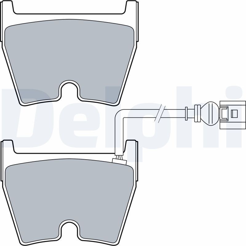 DELPHI LP3266: Plăcuțe de frână fara accesorii, cu tabla anti scartait